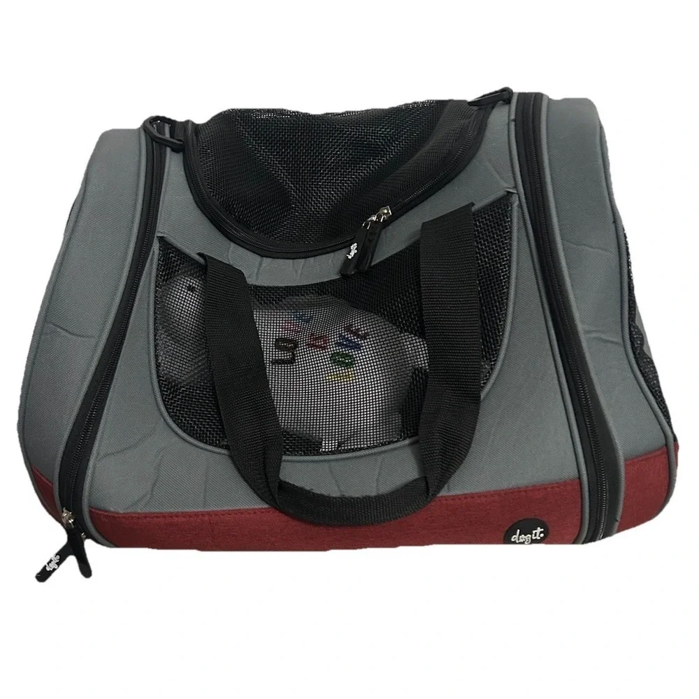 Dogit Explorer Soft Tote Bag Dog Carrier, Burgundy App 18